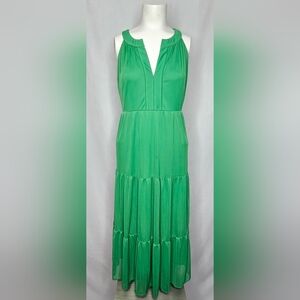 J. Taylor‎ Vibrant Green Tiered Maxi Sleeveless Cocktail Dress Nordstrom Size 12